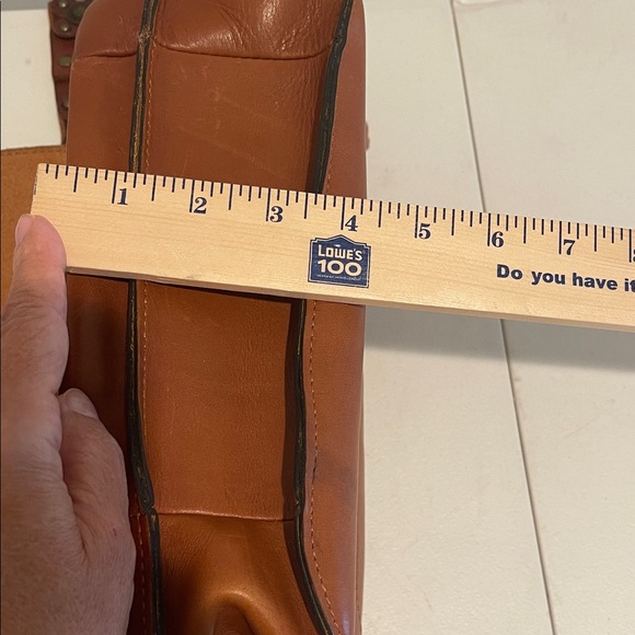 Patricia Nash Brown Leather Crossbody/Messenger Bag with Studded Strap western - Picture 13 of 15